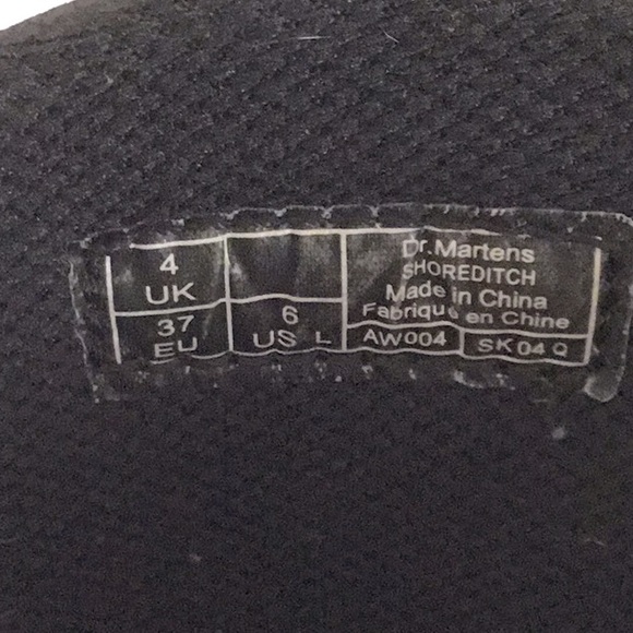 Dr. Martens, Shoreditch Black, Leather Lace-up Ankle Boots. Moto. No insoles. - Picture 5 of 6